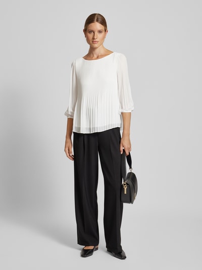 s.Oliver BLACK LABEL Regular fit blouse van chiffon Offwhite - 1