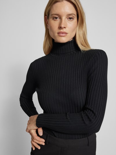 Soyaconcept Gebreide pullover met opstaande kraag Zwart - 3