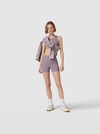 Anine Bing Radlerhose mit Label-Print Lavendel 1