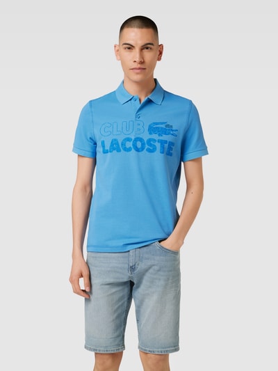 Lacoste Poloshirt met labelprint Koningsblauw - 4