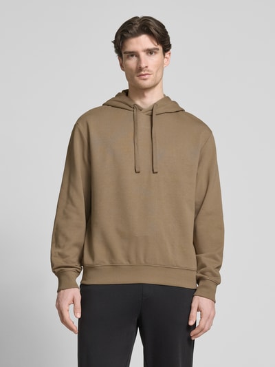 HUGO Oversized Hoodie mit Label-Detail Modell 'Dapo' Taupe 4