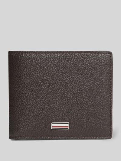 Tommy Hilfiger Portemonnaie aus echtem Leder Dunkelbraun 1