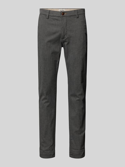 JACK & JONES Slim Fit Hose mit Gürtelschlaufen Modell 'MARCO' Anthrazit Melange 2