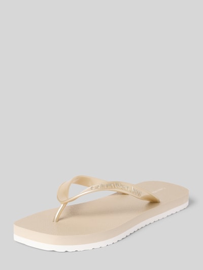 Calvin Klein Jeans Zehentrenner mit Label-Schriftzug Offwhite 1