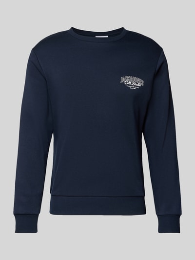 Jack & Jones Sweatshirt mit Label-Print Modell 'MAKOTO' Marine 2