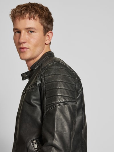 Jack & Jones Jacke mit Reißverschluss Modell 'ROCKY' Black 3