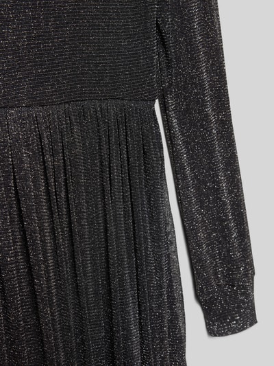 s.Oliver RED LABEL Getailleerde jurk met lange mouwen en effectgaren Zwart - 2