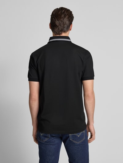 Christian Berg Men Poloshirt mit kurzer Knopfleiste und Logo-Print Black 5