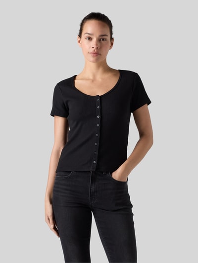 Levi's® Slim fit t-shirt van katoenmix Zwart - 4