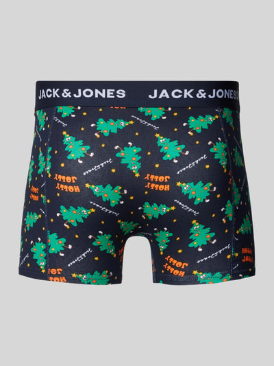 Jack & Jones Boxershort met elastische band met logo in een set van 3 stuks, model 'HOLLY' Marineblauw - 3