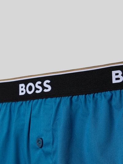 Productfoto, Regular Fit Boxershorts uit puur katoen in set van 2 model '2P BOXER' van BOSS, effen kleuren, label in band, elastische boord, jersey, heren