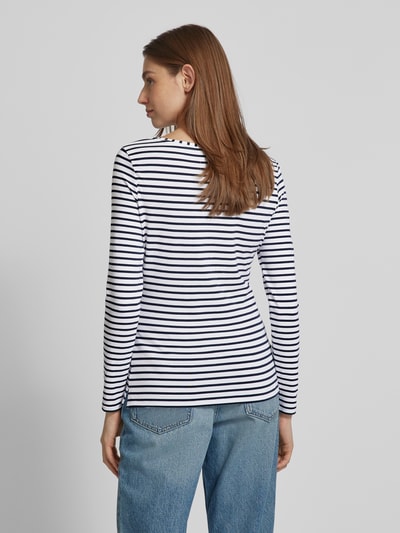 Oui Longsleeve mit U-Boot-Ausschnitt Modell 'SUMIKO' Marine 5