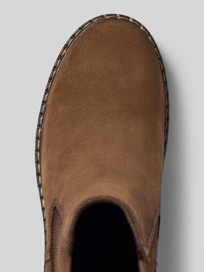 Tamaris Chelsea Boots aus Rindsnappa mit Reißverschluss Cognac 3