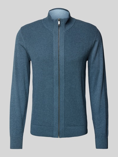 MCNEAL Regular Fit Strickjacke mit Stehkragen Rauchblau Melange 2