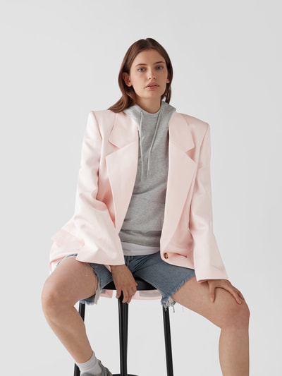 The Mannei Seidenblazer mit Reverskragen Rosa 3