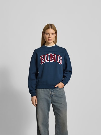 Anine Bing Oversized Sweatshirt mit Logo-Detail Dunkelblau 4