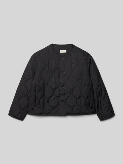 Calvin Klein Jeans Regular fit gewatteerd jack met logopatch, model 'Quilted' Zwart - 1