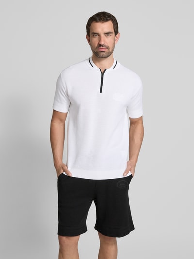 BOSS Green Poloshirt met korte ritssluiting Wit - 4