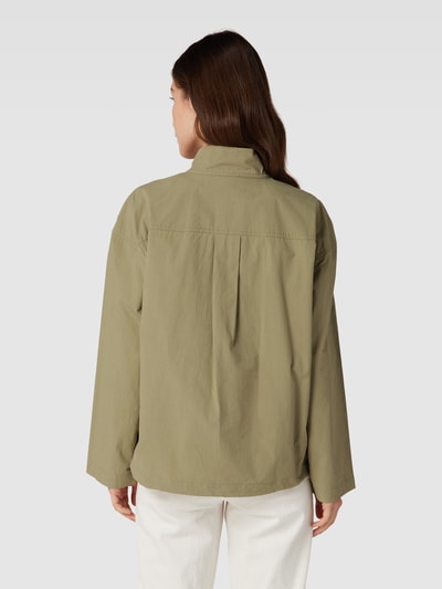 Jake*s Casual Blouse van puur katoen met borstzakken Rietgroen - 5