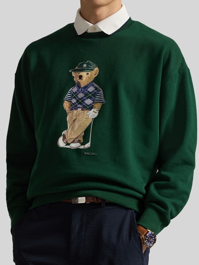 Polo Ralph Lauren Sweter z dzianiny z nadrukiem polo bear z wyhaftowaniem Zielony 3