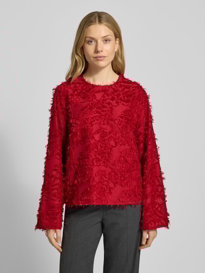 YAS Langarmbluse mit Rundhalsausschnitt Modell 'PARIA' Hellrot 4