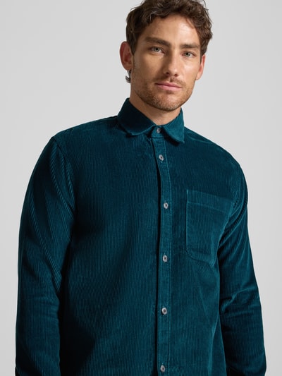 Tom Tailor Denim Relaxed Fit Cordhemd aus reiner Baumwolle Dunkelgruen 3