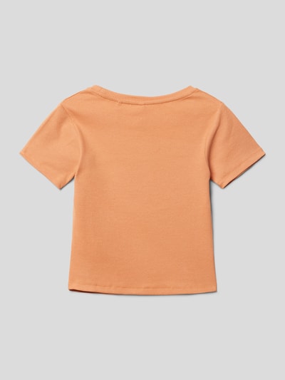 Pepe Jeans T-Shirt in Feinripp-Optik Modell 'GISBELLA' Apricot 3