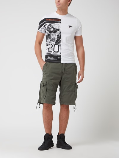 Aeronautica Militare Cargoshorts aus Baumwolle  Olivgrün 1