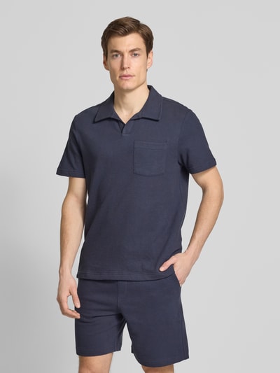 ECOALF Poloshirt met borstzak, model 'OLIVERALF' Marineblauw - 4