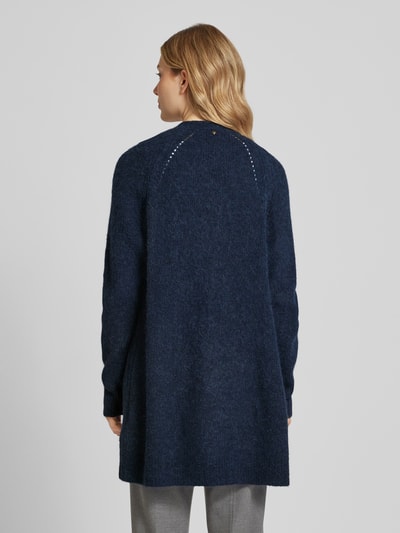 MOS MOSH Lange cardigan met ribboorden, model 'THORA' Donkerblauw - 5