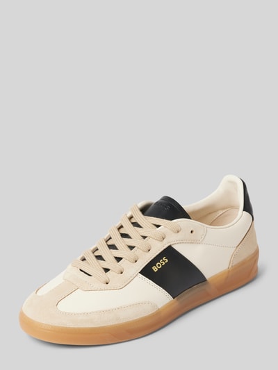 BOSS Sneaker mit Label-Print Modell 'Brenta' Beige 1