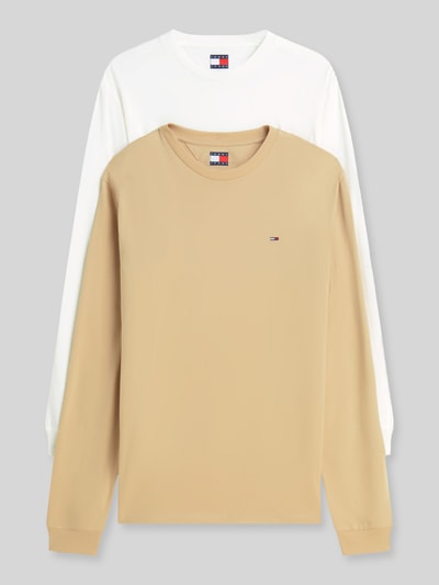 Tommy Jeans regular fit shirts met lange mouwen van puur katoen in set van 2 Beige - 2
