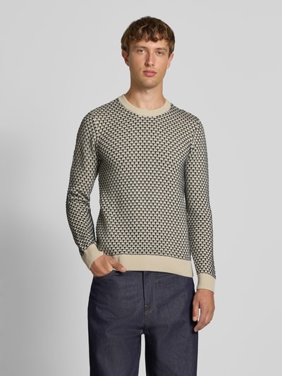 Blend Gebreide pullover met ronde hals, model 'DONG' Offwhite - 4