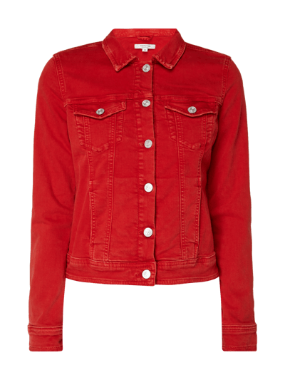 comma Casual Identity Jeansjacke aus Coloured Denim Kirsche 2