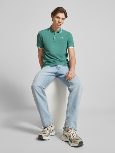 G-Star Raw Koszulka polo o kroju slim fit z przedłużonym tyłem model ‘Dunda’ Petrol 1