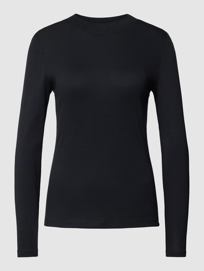 Montego Longsleeve mit geripptem Rundhalsausschnitt Black 2