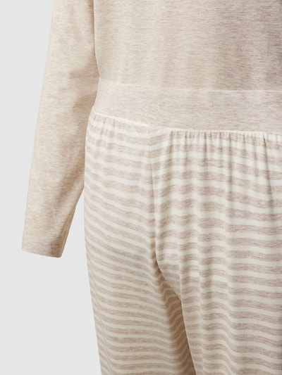 Esprit Pyjama mit Streifenmuster Modell 'MODERN STRIPES' Beige 2