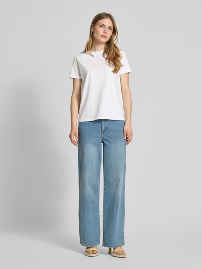 comma T-Shirt mit Motiv-Print Offwhite 1