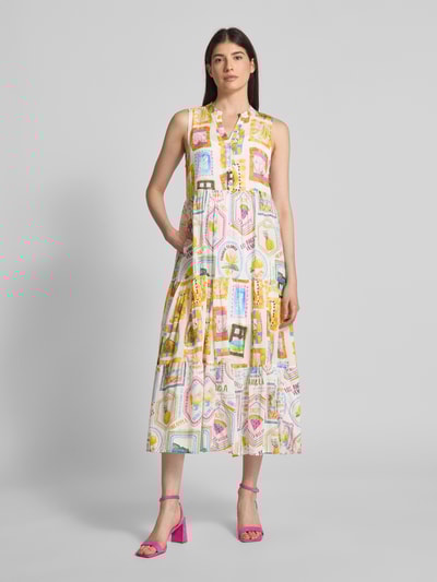 Emily Van den Bergh Midi-jurk met tuniekkraag Offwhite - 4