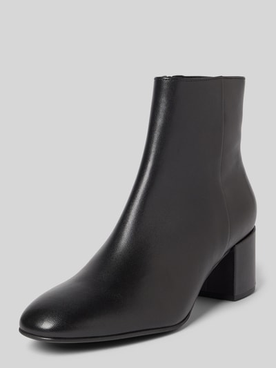 Högl Ankle Boots aus Leder mit Blockabsatz Black 1