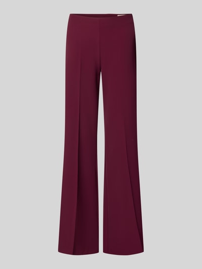 Produktfoto, Flared Fit Hose mit Bundfalten von Rinascimento, elastyczna mieszanka materiałów, rozkloszowany krój, wszyty zamek błyskawiczny, szerokość w rozmiarze S: 37 cm, długość wewnętrzna nogawki w rozmiarze S: 85 cm