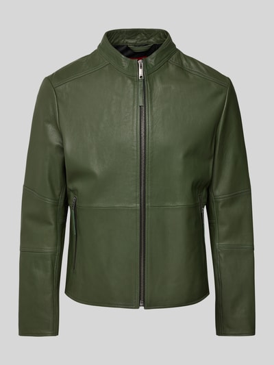 HUGO Lederjacke mit Stehkragen Modell 'Lokis' Mint 2