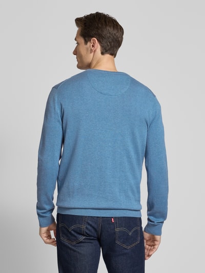 Tom Tailor Regular Fit Strickpullover aus reiner Baumwolle Blau 5