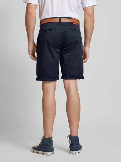 Redefined Rebel Regular Fit Bermudas mit Gürtel Modell 'MIKE' Dunkelblau 5