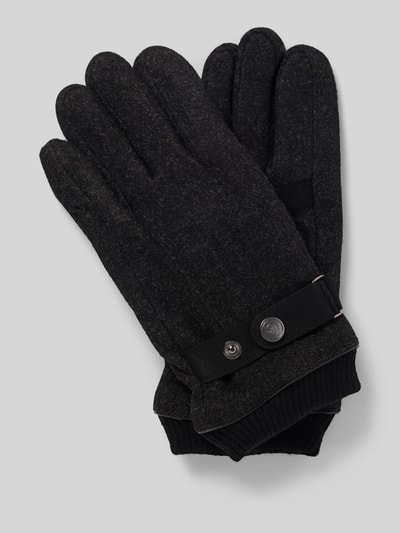 EEM Rękawiczki z prążkowanym wykończeniem Antracytowy 1