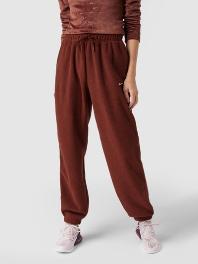 Nike Oversized Sweatpants aus Frottee Bordeaux Rot 4