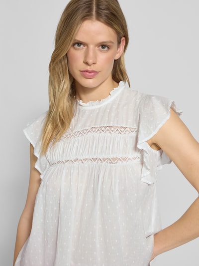 Only Regular fit blousetop van puur katoen, model 'KATTI' Offwhite - 3