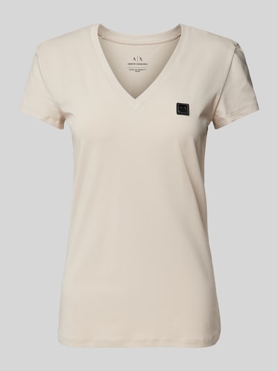 ARMANI EXCHANGE T-Shirt mit V-Ausschnitt Sand 2