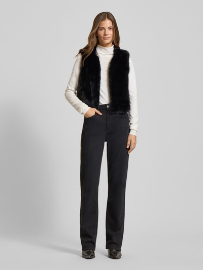 Zero Gilet van imitatiebont Zwart - 1