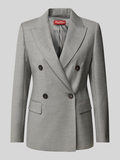 Max Mara Studio Blazer mit Pattentaschen Hellgrau 1